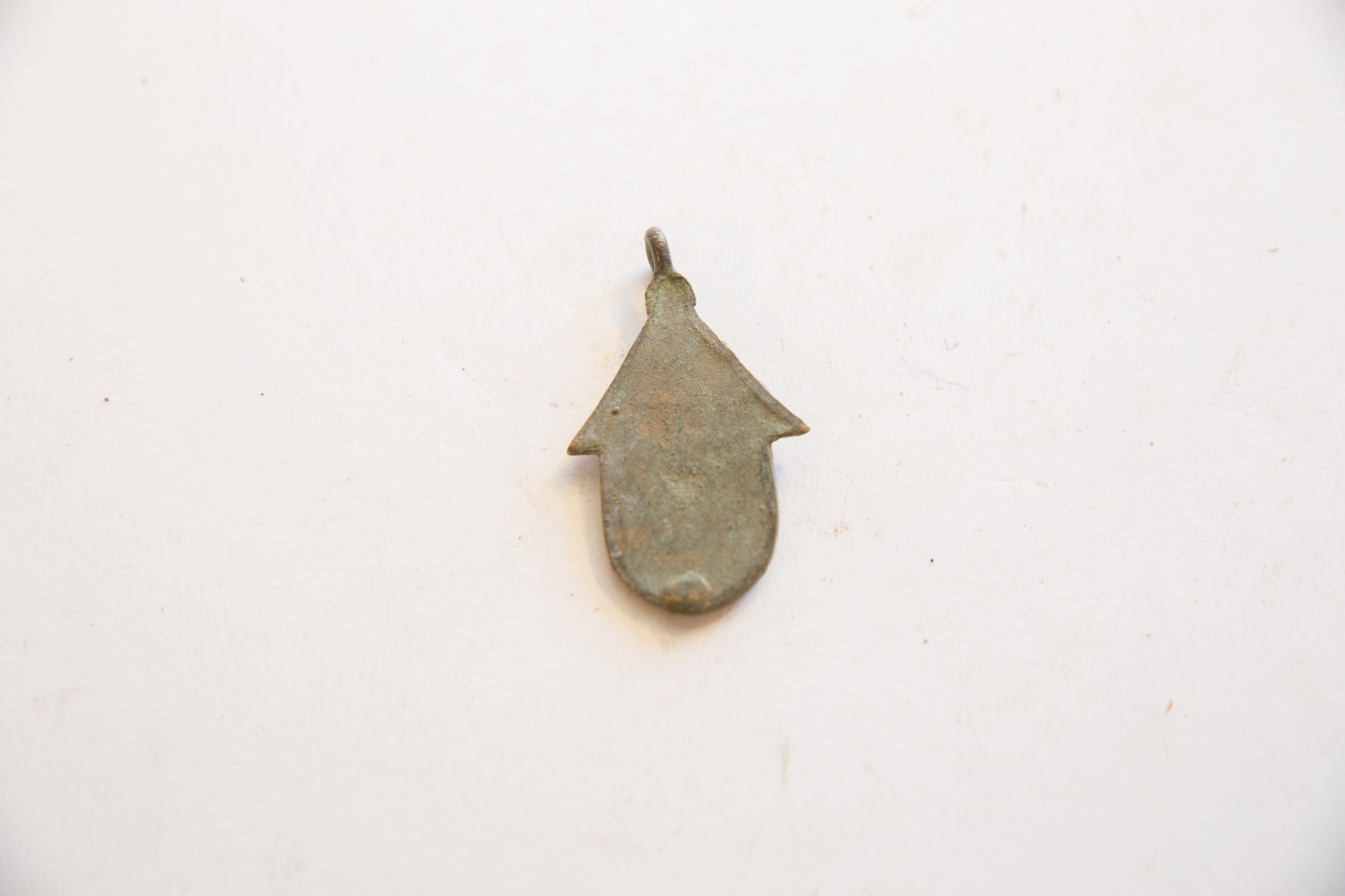 Vintage African Bronze Hut Sun Design Pendant // ONH Item ab01769 Image 1