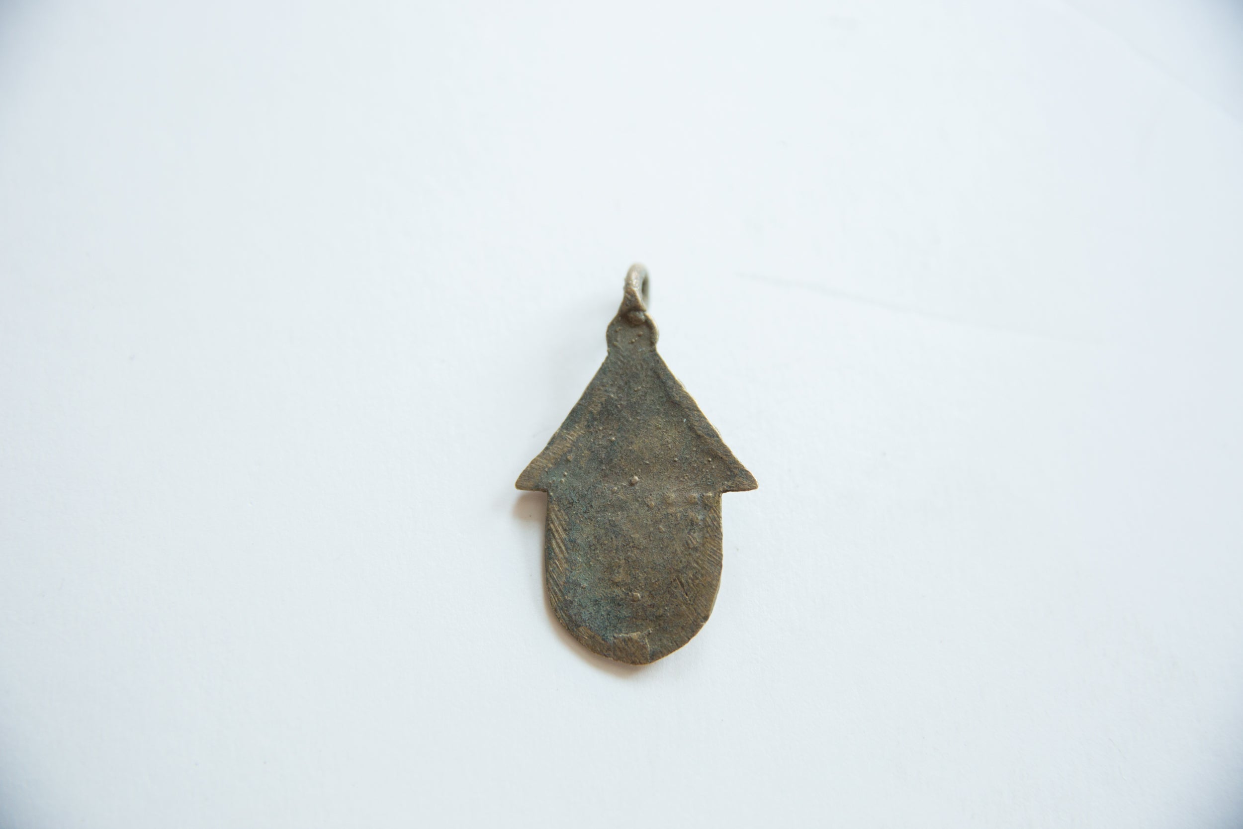 Vintage African Bronze Hut Spotted Design Pendant // ONH Item ab01772 Image 1