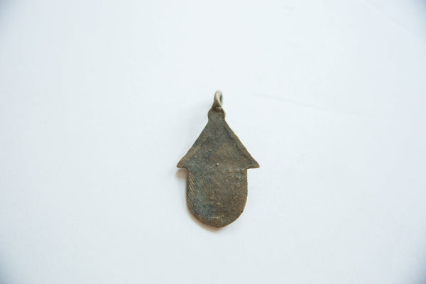 Vintage African Bronze Hut Spotted Design Pendant // ONH Item ab01772 Image 1