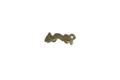 Vintage African Bronze Oxidized Iguana Pendant // ONH Item ab01803