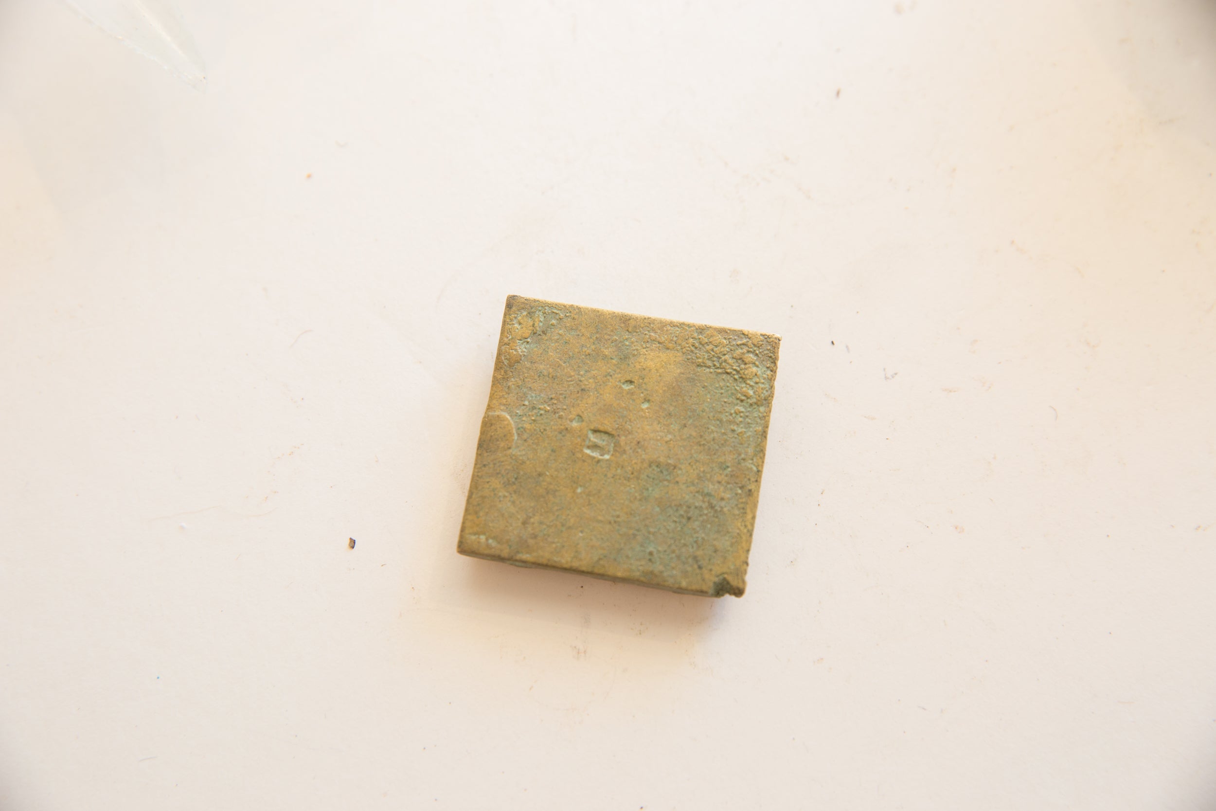 Vintage African Bronze Coin with Starburst Design // ONH Item ab01812 Image 1