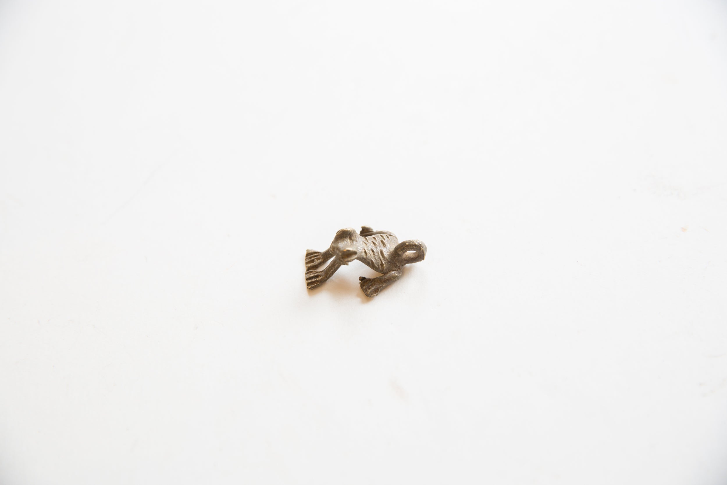 Vintage African Bronze Frog Pendant // ONH Item ab01815 Image 1