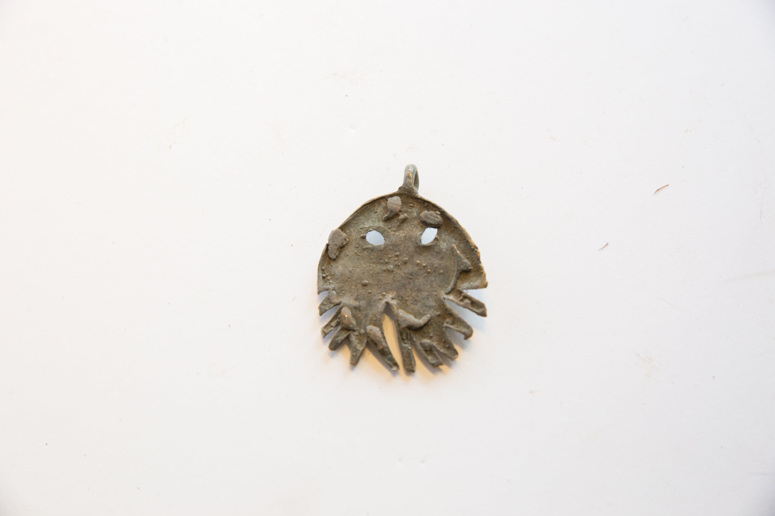 Vintage African Bronze Jellyfish Pendant // ONH Item ab01817 Image 1