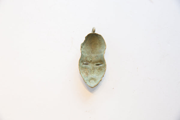 Vintage African Bronze Face Pendant // ONH Item ab01822 Image 1