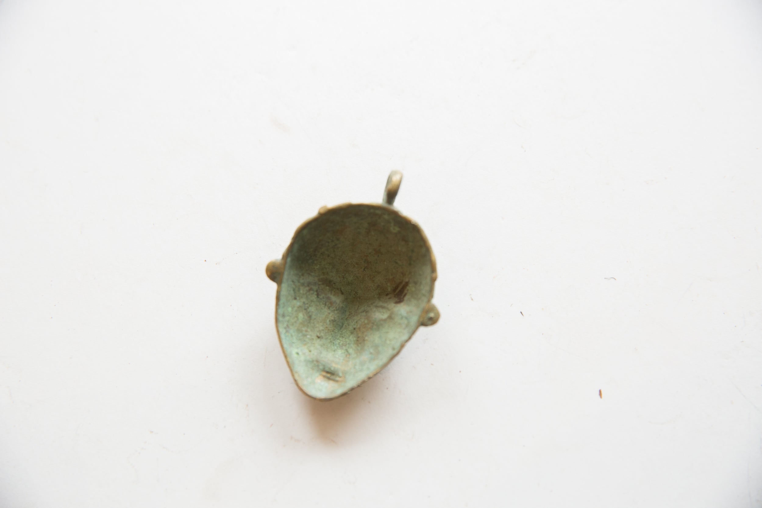Vintage African Bronze Face Pendant // ONH Item ab01828 Image 1