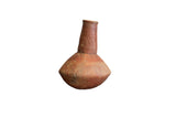 Antique North African red slip ware vase with a biconical body and narrow neck.
