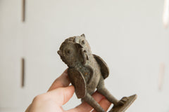 Vintage African Owl with Worm Sculpture // ONH Item ab01867 Image 5