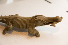 Vintage African Crocodile with Fish Sculpture // ONH Item ab01881 Image 4