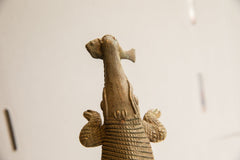 Vintage African Crocodile with Fish Sculpture // ONH Item ab01882 Image 2