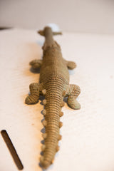 Vintage African Crocodile with Fish Sculpture // ONH Item ab01883 Image 6