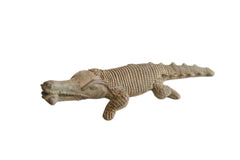 Vintage African Crocodile with Fish Sculpture // ONH Item ab01888