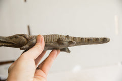 Vintage African Crocodile with Fish Sculpture // ONH Item ab01888 Image 6