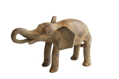 Vintage African Elephant Eating Sculpture // ONH Item ab01899