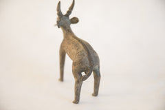 Vintage African Antelope with Leaf Sculpture // ONH Item ab01921 Image 5