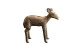 Handmade vintage African ewe sculpture with a stylized form and a rustic, earthy finish.