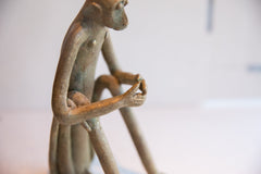 Vintage African Sitting Monkey Sculpture // ONH Item ab01941 Image 2
