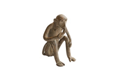 Vintage African Monkey Eating Banana Figurine // ONH Item ab01945
