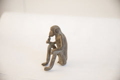 Vintage African Monkey Eating Banana Figurine // ONH Item ab01946 Image 2