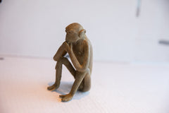 Vintage African Sitting Monkey Figurine // ONH Item ab01948 Image 2