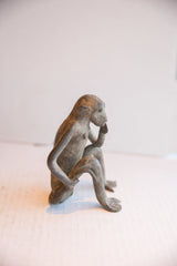 Vintage African Sitting Monkey Figurine // ONH Item ab01951 Image 6