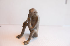 Vintage African Sitting Monkey Figurine // ONH Item ab01952 Image 3