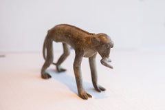 Vintage African Monkey with Banana in Mouth Figurine // ONH Item ab01957 Image 1