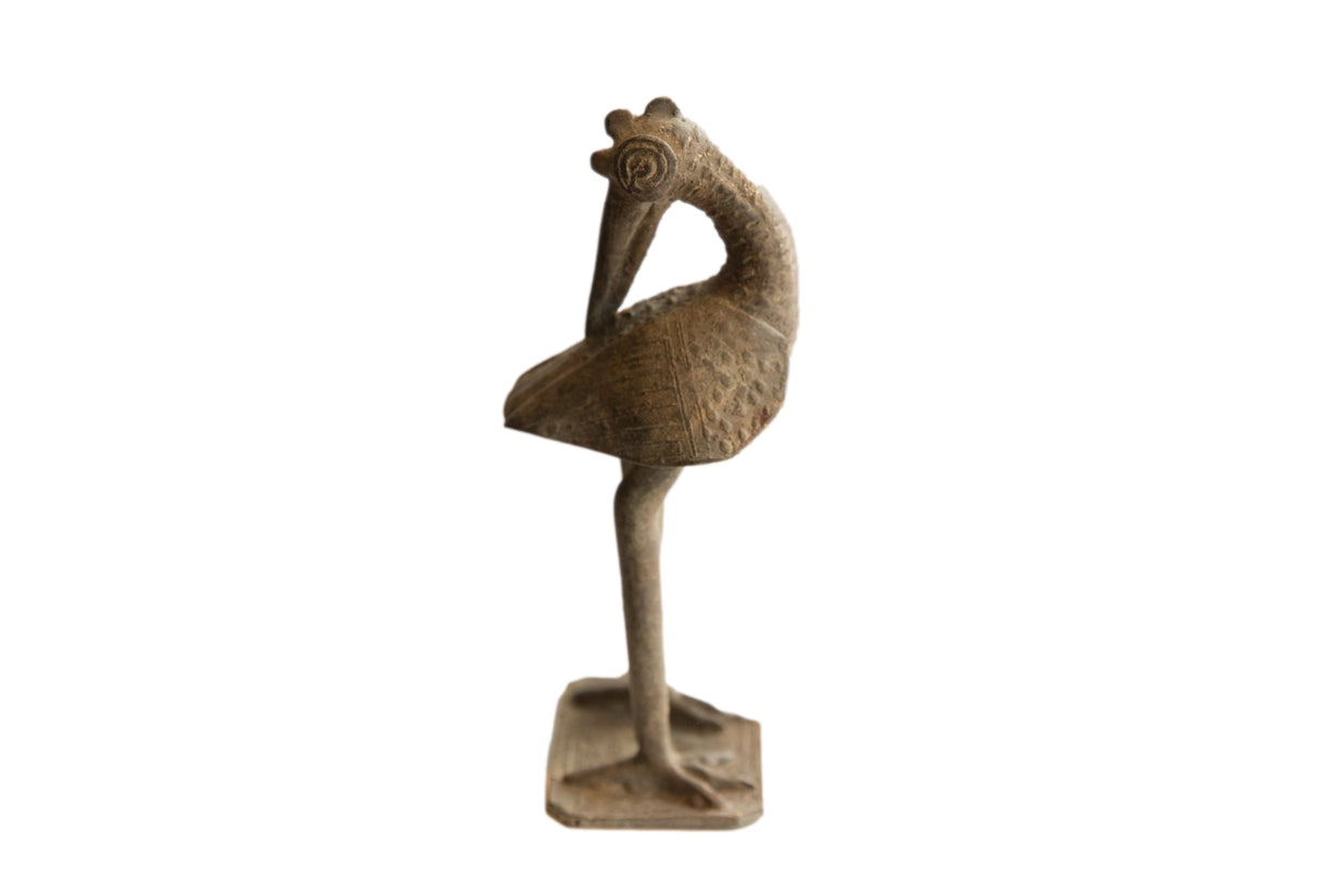 Vintage African Backwards Facing Bird Sculpture // ONH Item ab01978