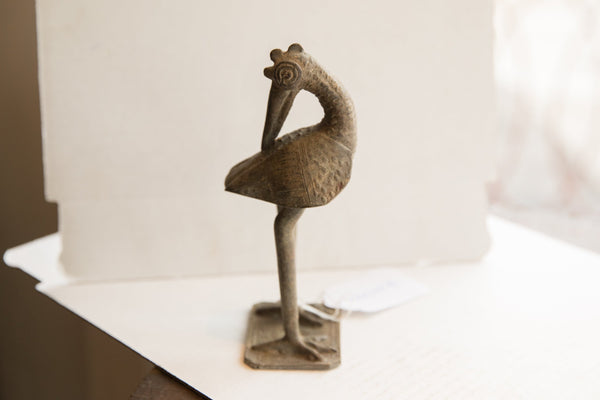 Vintage African Backwards Facing Bird Sculpture // ONH Item ab01978 Image 1