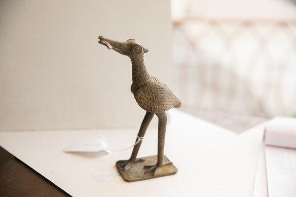 Vintage African Bird with Fish Sculpture // ONH Item ab01981 Image 1