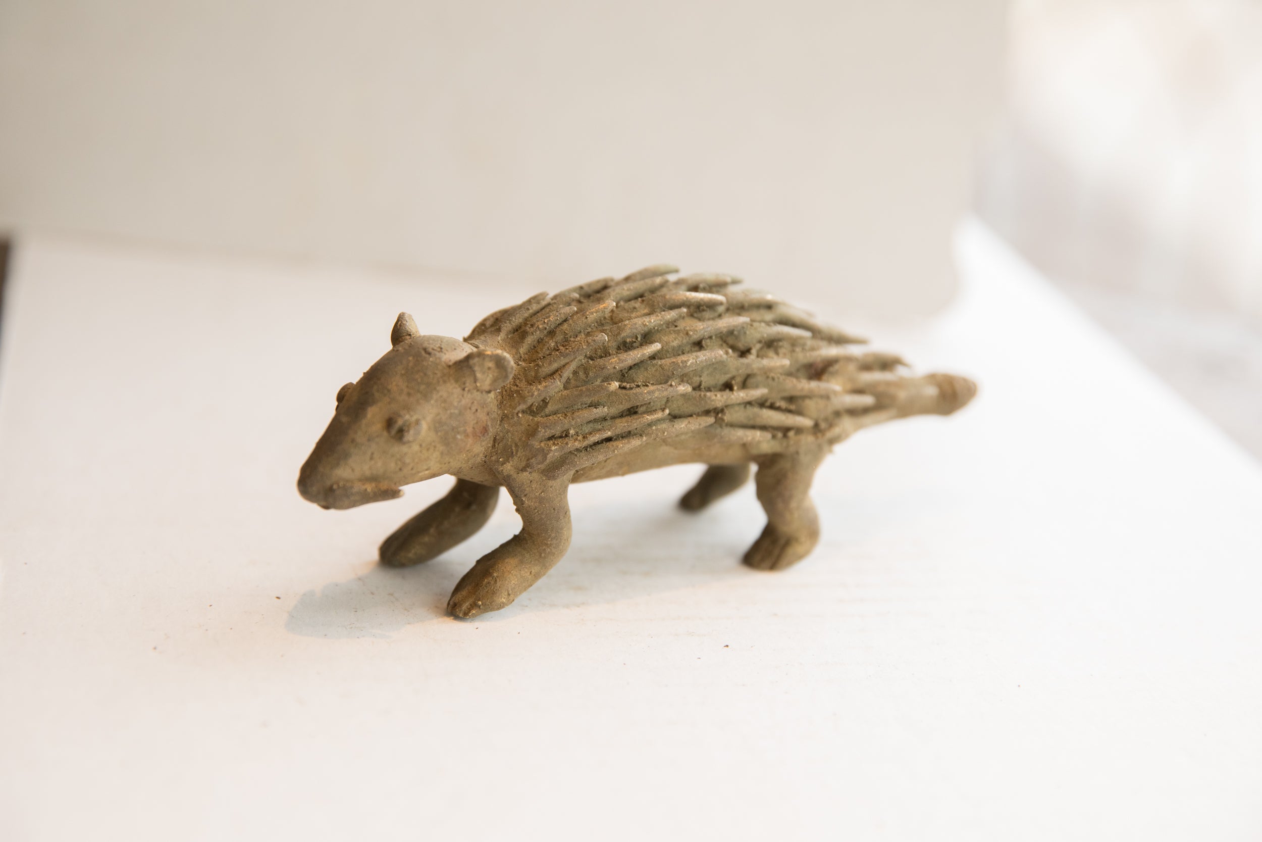 Vintage African Imperfect Porcupine Sculpture // ONH Item ab02022 Image 1