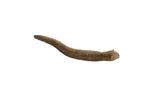 Vintage handmade African slithering snake figurine with an imperfect, earthy texture.