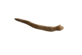Vintage African handmade snake figurine in a slithering pose with a rustic, earthy texture.