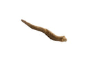 Vintage African slithering snake figurine with a rustic, handmade texture.