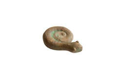 Vintage African Lightly Oxidized Curled Snake Figurine // ONH Item ab02042