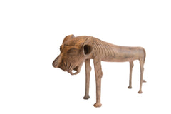 Vintage African Lion Dog Sculpture