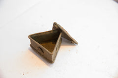 Vintage African Triangle Box with Sun Design