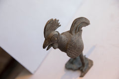 Vintage African Lightly Oxidized Rooster Sculpture
