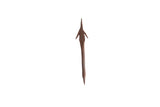 Antique hand-forged African Yoruba spear point with a rustic, textured patina.
