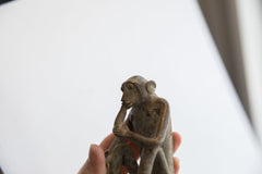 Vintage African Monkey Eating Banana Figurine