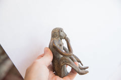Vintage African Sitting Monkey Figurine