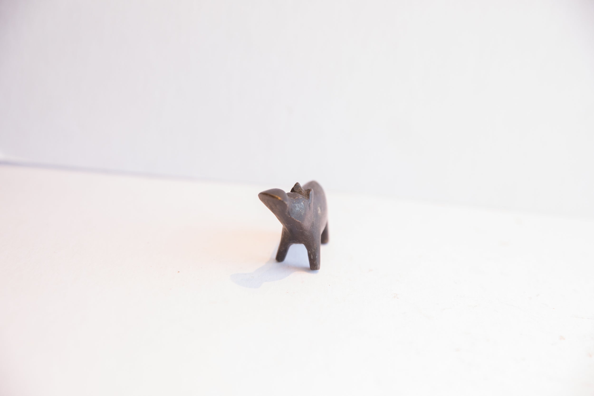 Vintage African Dark Patina Hippo Figurine // ONH Item: ab02124, Image 1