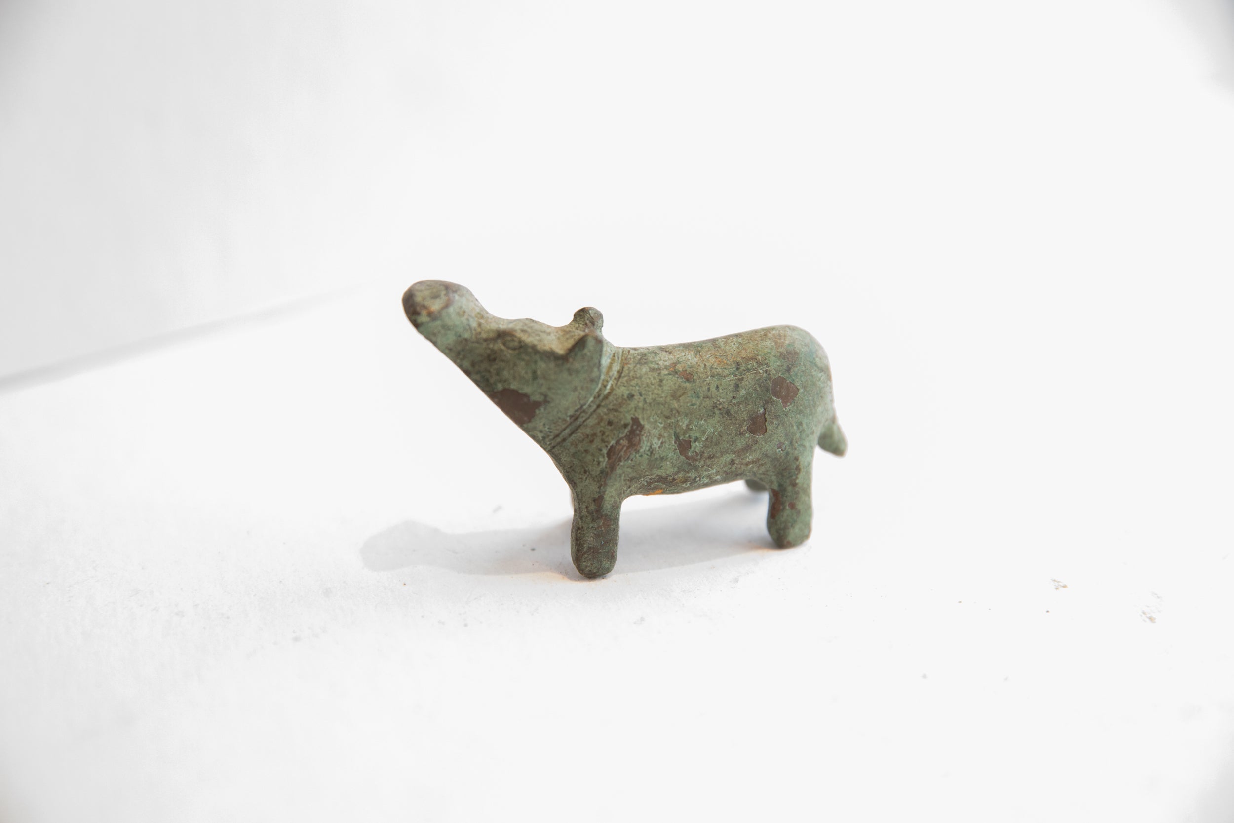 Vintage African Oxidized Hippo Figurine // ONH Item: ab02125, Image 1