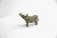 Vintage African Oxidized Hippo Figurine