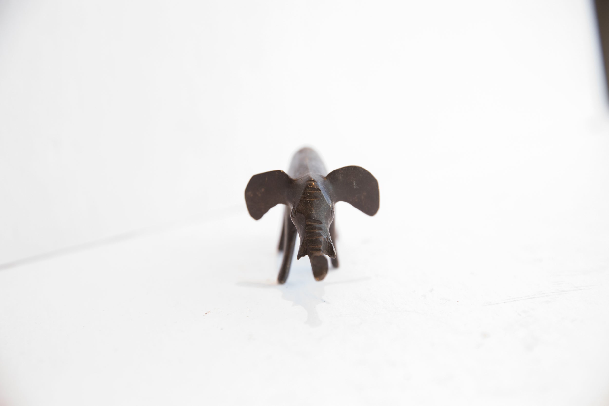Vintage African Dark Patina Elephant Figurine // ONH Item: ab02128, Image 1
