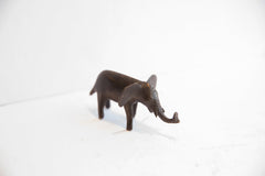 Vintage African Dark Patina Elephant Figurine