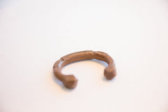 Antique African Geometric Base Small Copper Cuff Bracelet