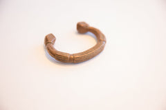Antique African Geometric Base Small Copper Cuff Bracelet