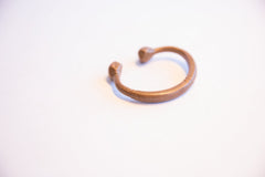 Antique African Small Copper Snake Cuff Bracelet