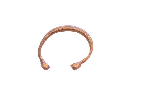 Antique African Copper Snake Cuff Bracelet