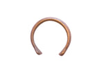 Antique African copper snake cuff bracelet with a simple, rounded form and aged patina.